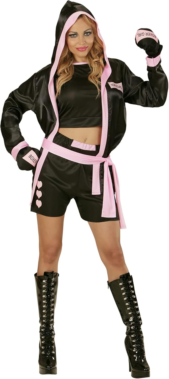 WIDMANN 73969 COSTUME DONNA PUGILE XS CASACCA NERA #739A, XS
