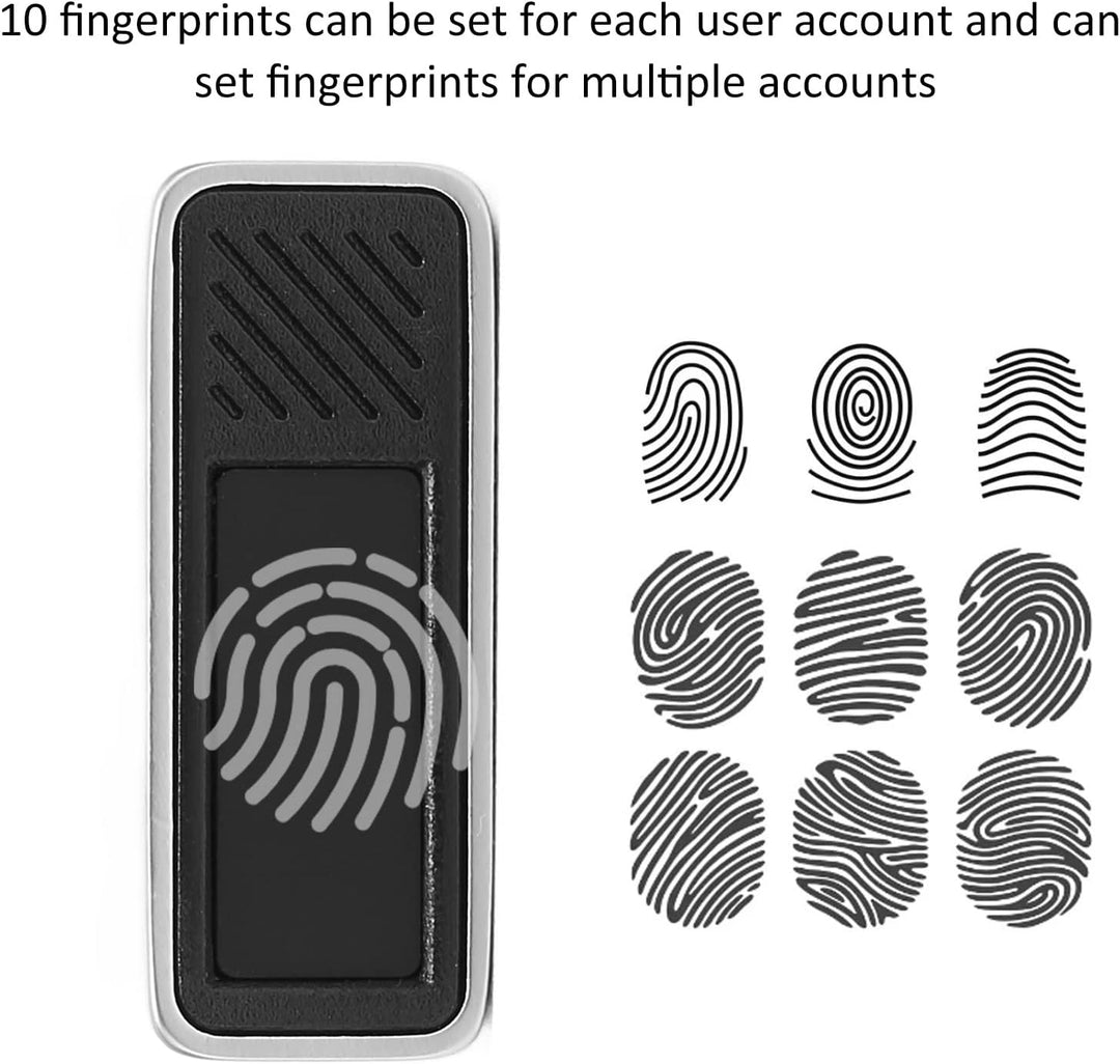 USB-Fingerabdruckleser für Windows 10, 0,5S 360°-Erkennung Typ C Hallo Fingerabdruckscanner, Fingera