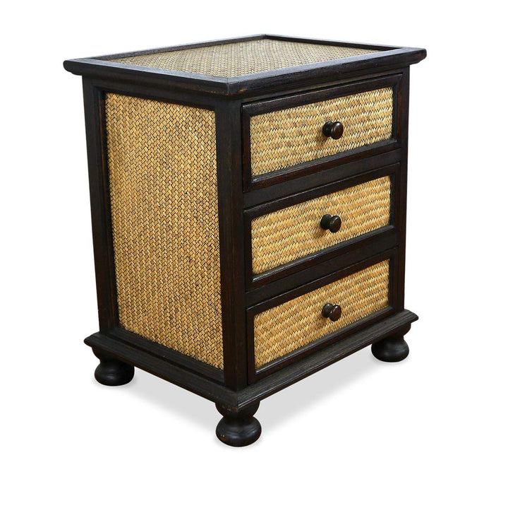 livasia Asiatischer Rattankommode, Nachtschrank, Nachtkommode (Nr.20)