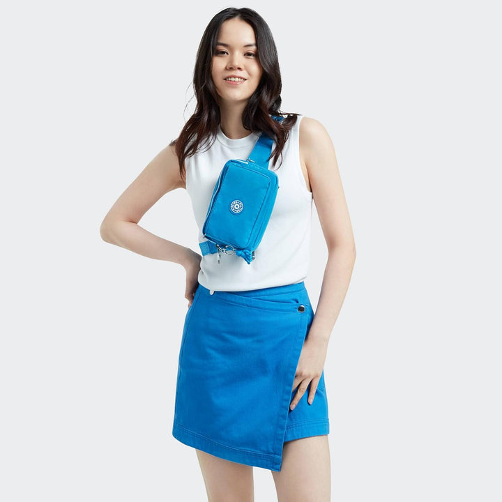 Kipling Damen Abanu Mini 2-in-1 Convertible Crossbody Umhängetasche 7.5"L x 5"H x 3.25"D Eifriges Bl