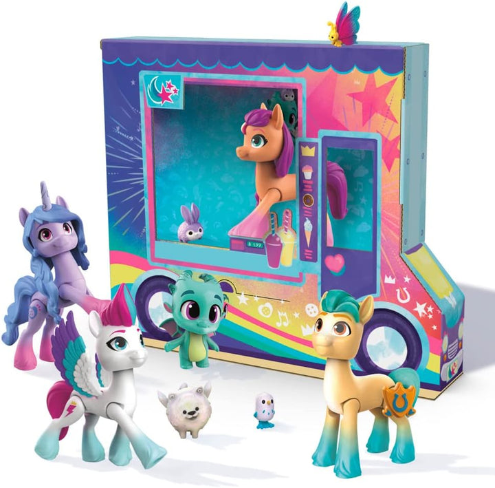 My Little Pony – Entdecke Dein Ponyfunkeln Freunde aus der Maretime Bucht, 4 Ponyfiguren und Accesso