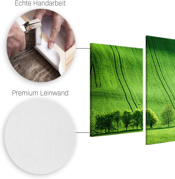 ge Bildet Bild auf Leinwand | Landschaftsbilder - green landscape - Tschechische Republik O in 100x5