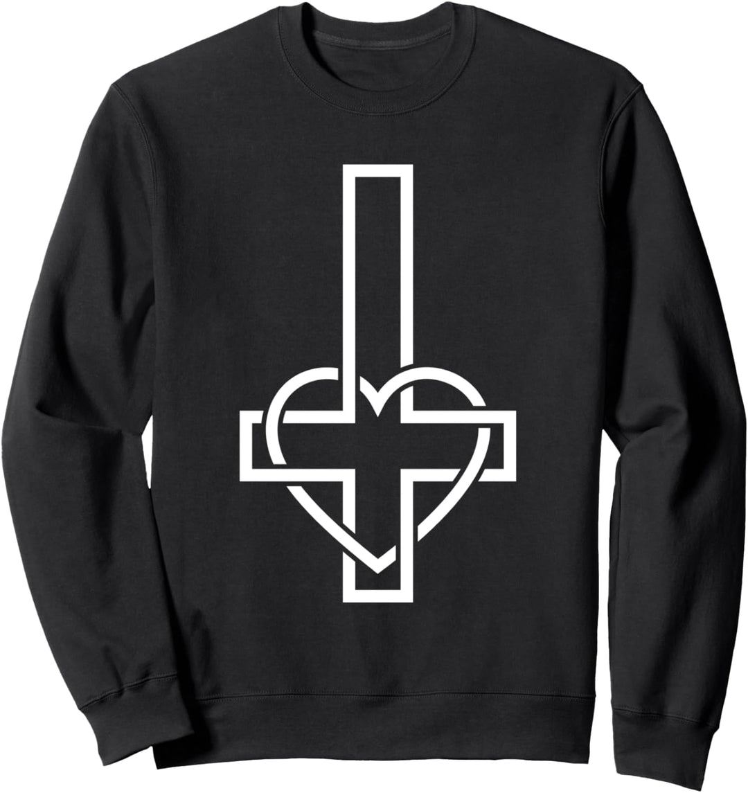 Inverted Cross With Heart Sweatshirt