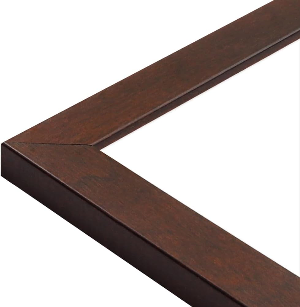 WANDStyle Bilderrahmen Modern 30x40cm I Farbe: Nussbaum-Optik I Fotorahmen I klassischer Holzbilderr