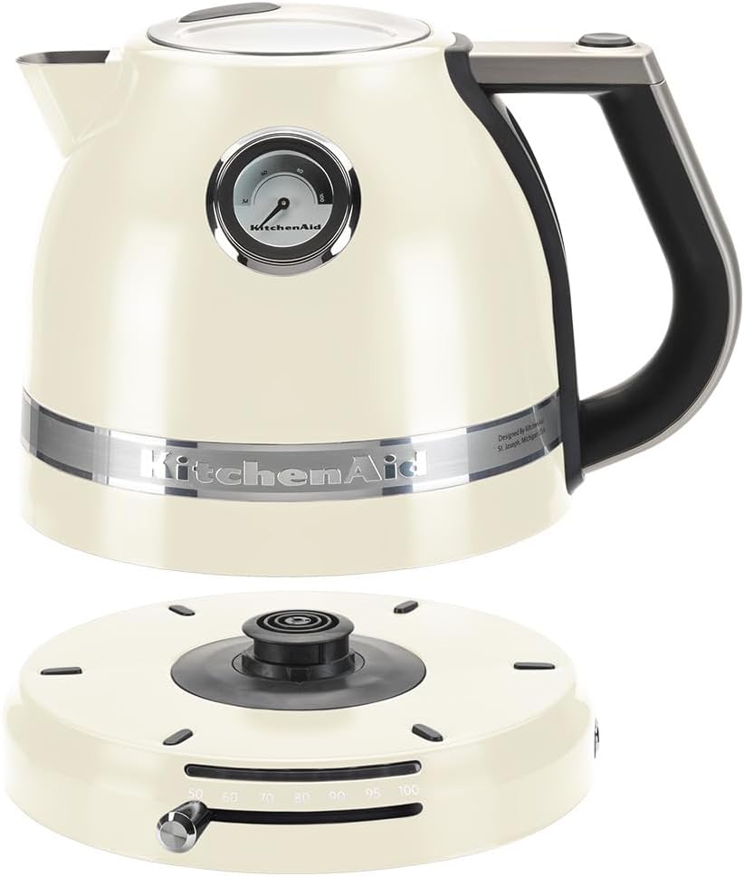 KitchenAid Wasserkocher mit Temperatureinstellung von 50 bis 100°C | Teekocher mit Kalkfilter 1,5L |