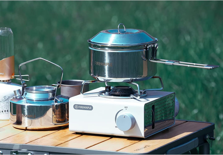 Fire-Maple Camping Kochgeschirr Set 1,0 l Wasserkocher + 1,0 l Topf, 1,0 l Wasserkocher + 1,0 l Topf