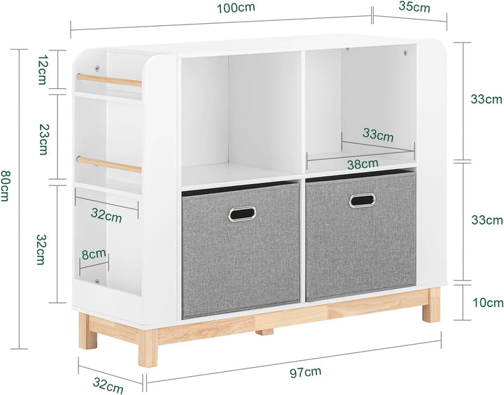 SoBuy KMB85-W Kinderregal Bücherregal Kinderzimmer Regal Aufbewahrungsregal für Kinder Kinderzimmer