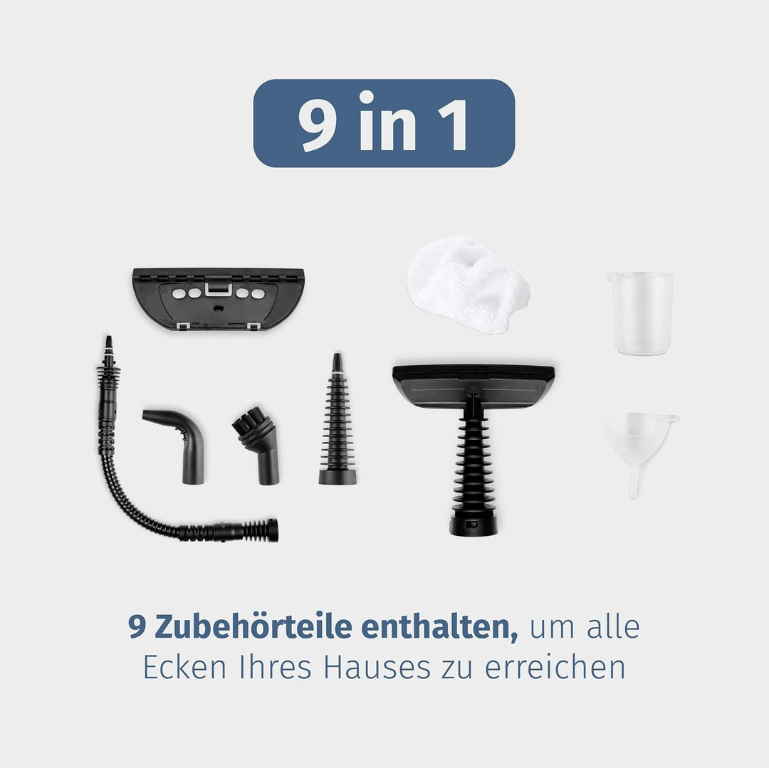 Di4 Vaporix Hand-Dampfreiniger 1350W, Kontinuierlicher Dampf 32 g/min, Aufheizung 30s, 16 Min Dampf,