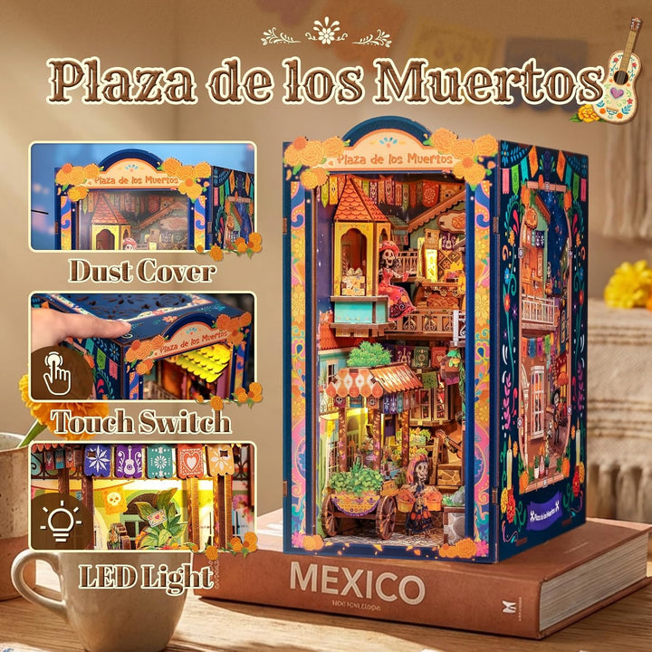 CUTEBEE Book Nook Kit - DIY Puppenhaus Bastelset Erwachsene, Miniatur Haus Selber Bauen, 3D Holzpuzz