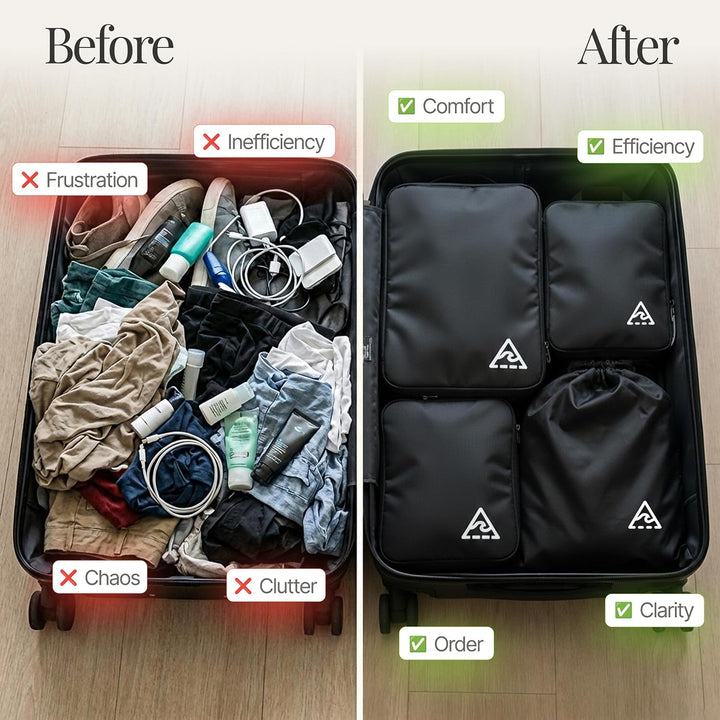 Well Traveled Packungswürfel, komprimiert für Reisen, mit HybridMax Doppelkapazitäts-Design, Packwür