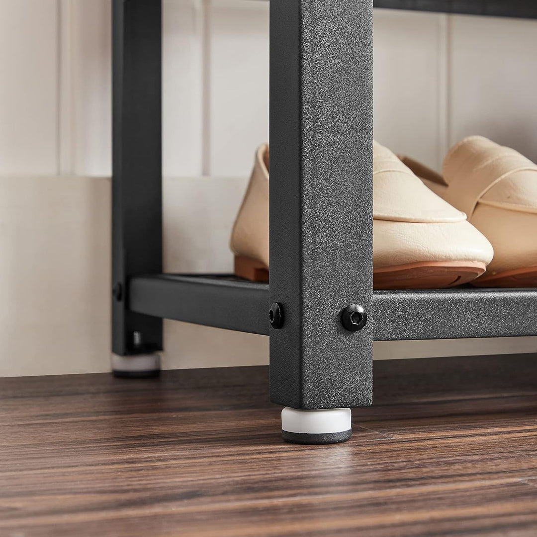 ACAZA Schuhbank, Schuhregal mit 3 Ebenen, Metallgestell, für Eingang, Wohnzimmer, Flur, 73 x 30 x 45