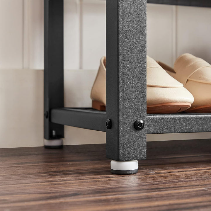 ACAZA Schuhbank, Schuhregal mit 3 Ebenen, Metallgestell, für Eingang, Wohnzimmer, Flur, 73 x 30 x 45