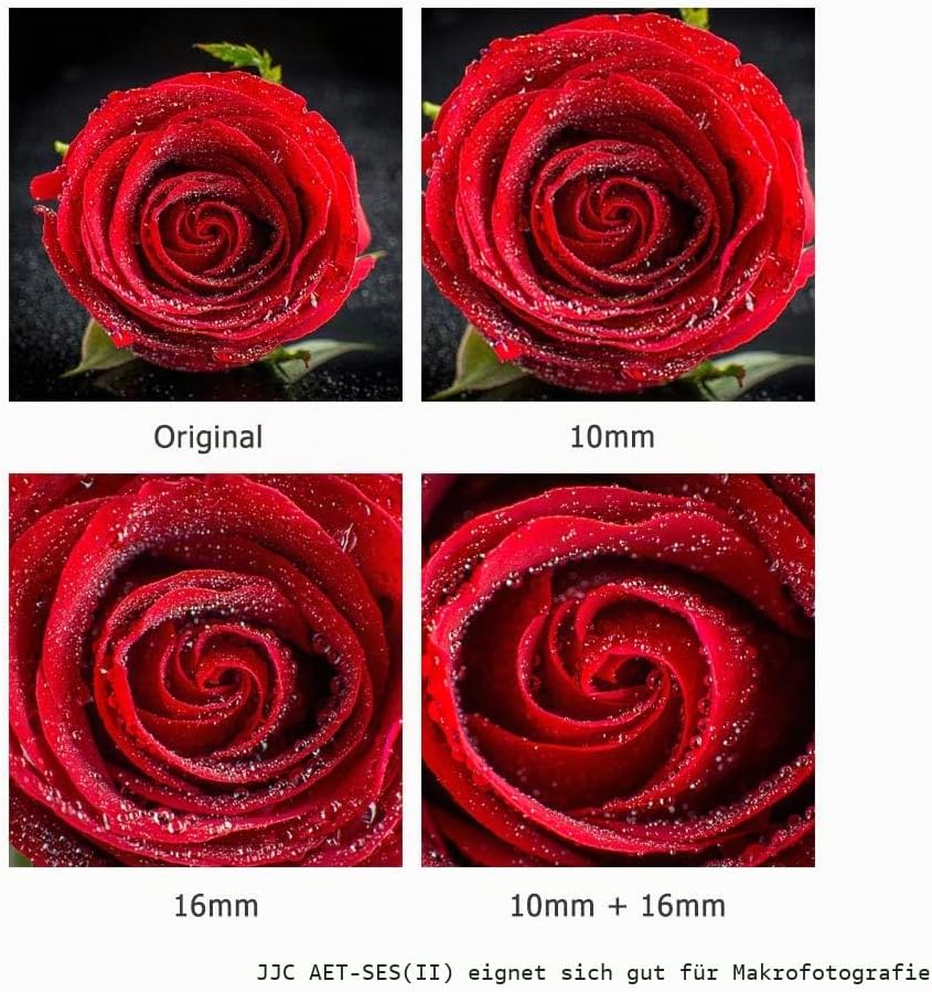 JJC Autofokus AF Makro Zwischenringe Set 10MM 16MM für Sony E Mount DSLR Kameras Objektiv, Zwischenr