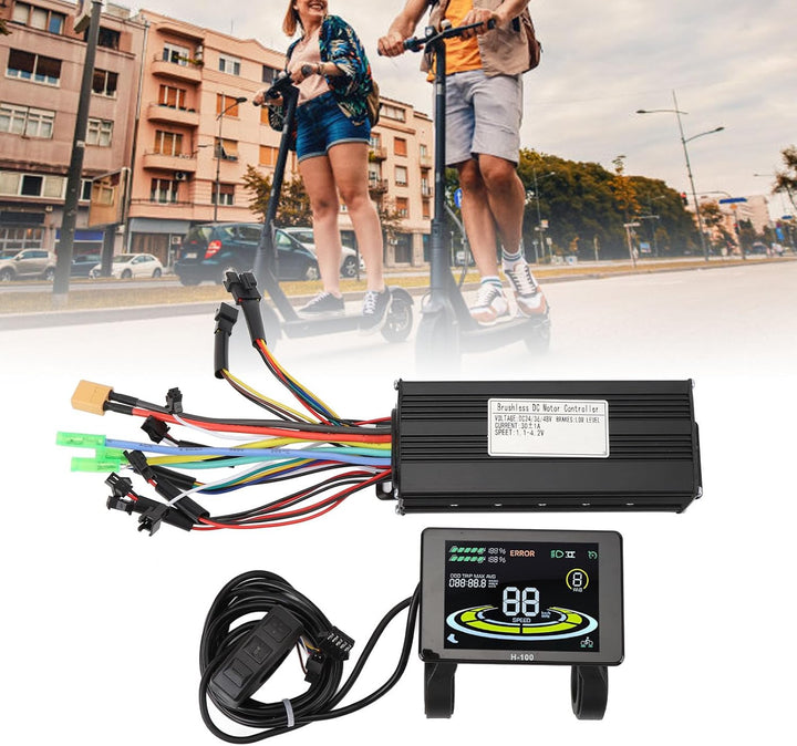 BuyWeek Elektrofahrrad Brushless Motor Controller Kit, 36V 48V 750W 1000W 30A 3 Modus Sinuswelle Con