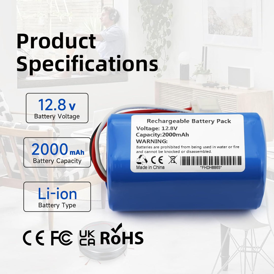 K KYUER 2000mAh Rechargable Saugroboter Akku für Severin Chill RB 7025 RB-7025 RB7022 RB7720 Robot V