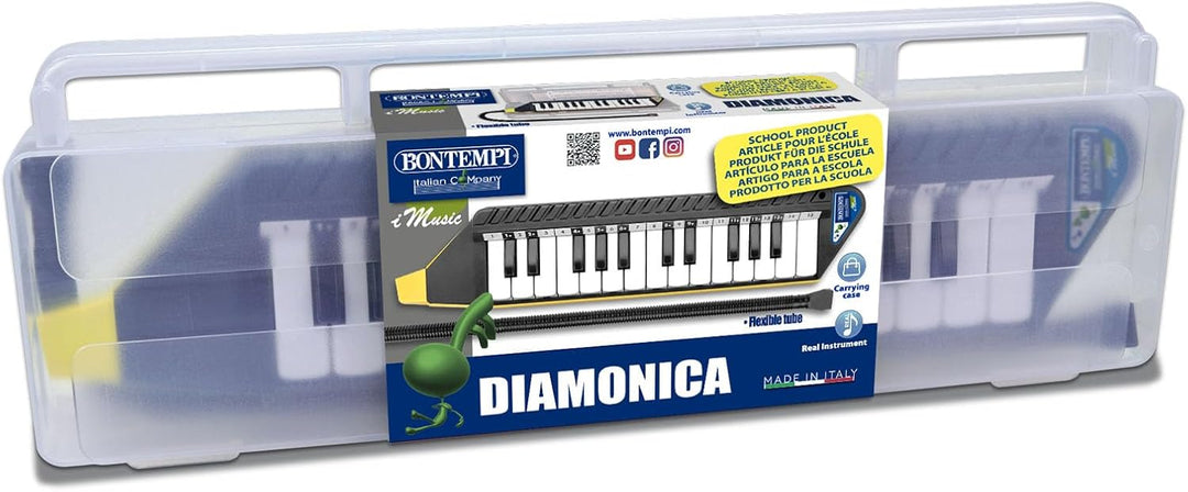 Bontempi 33 4262 – Melodica 25 Tasten mit seinem Schutzhülle, 334262, weiss schwarz
