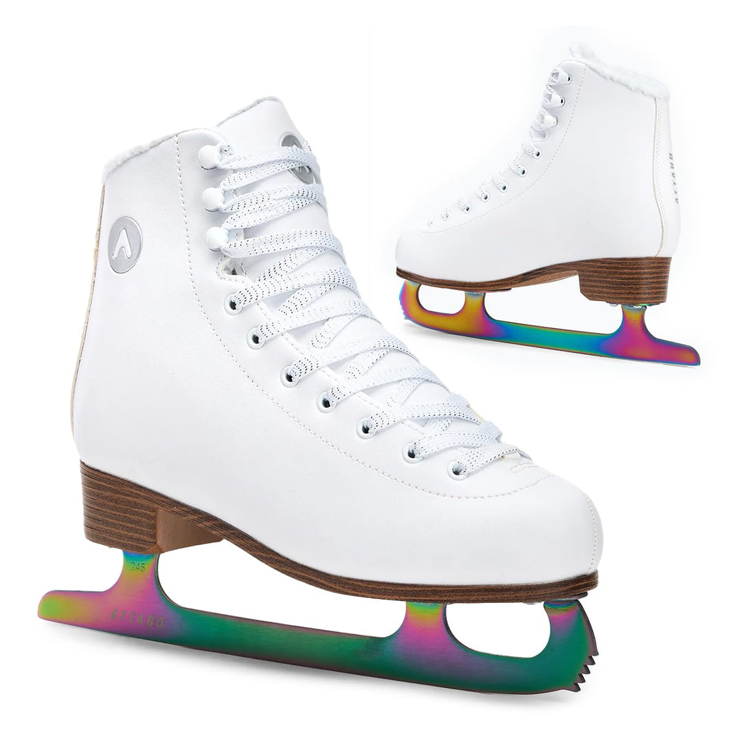 ATTABO Eiskunstlauf Schlittschuhe Damen Lily, Schlittschuhe für Fortgeschrittene, Starke Knöchelunte