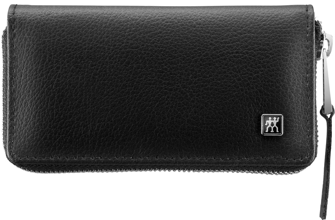 ZWILLING Maniküre Pediküre Set 3tlg., Kompakt-Nagelknipser, veganes Apfelleder-Etui, schwarz Nagelkn