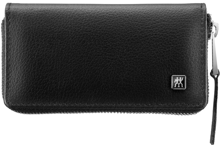 ZWILLING Maniküre Pediküre Set 3tlg., Kompakt-Nagelknipser, veganes Apfelleder-Etui, schwarz Nagelkn