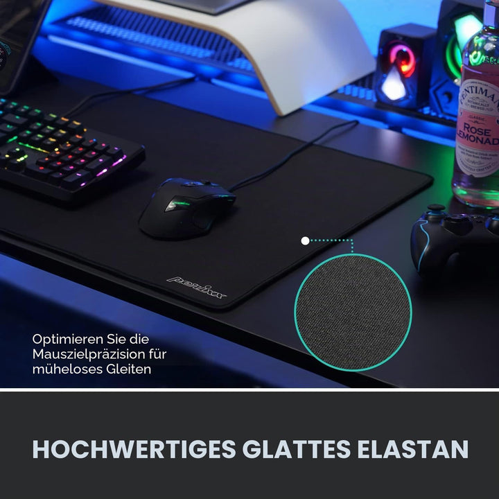 Perixx DX-1000XXL, Gaming Mauspad - Abmessung 900x430x3mm - Anti-Rutsch-Funktion durch gummierte Unt