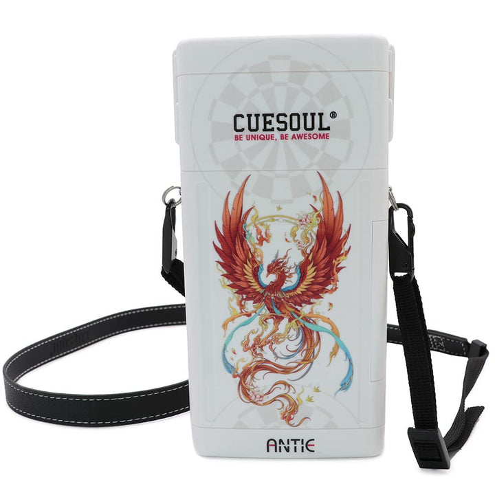 CUESOUL ANTIE Hard Dart Case, Hält 6 Steeldarts/Soft Tip Darts und zusätzliches Zubehör, mit Vier my