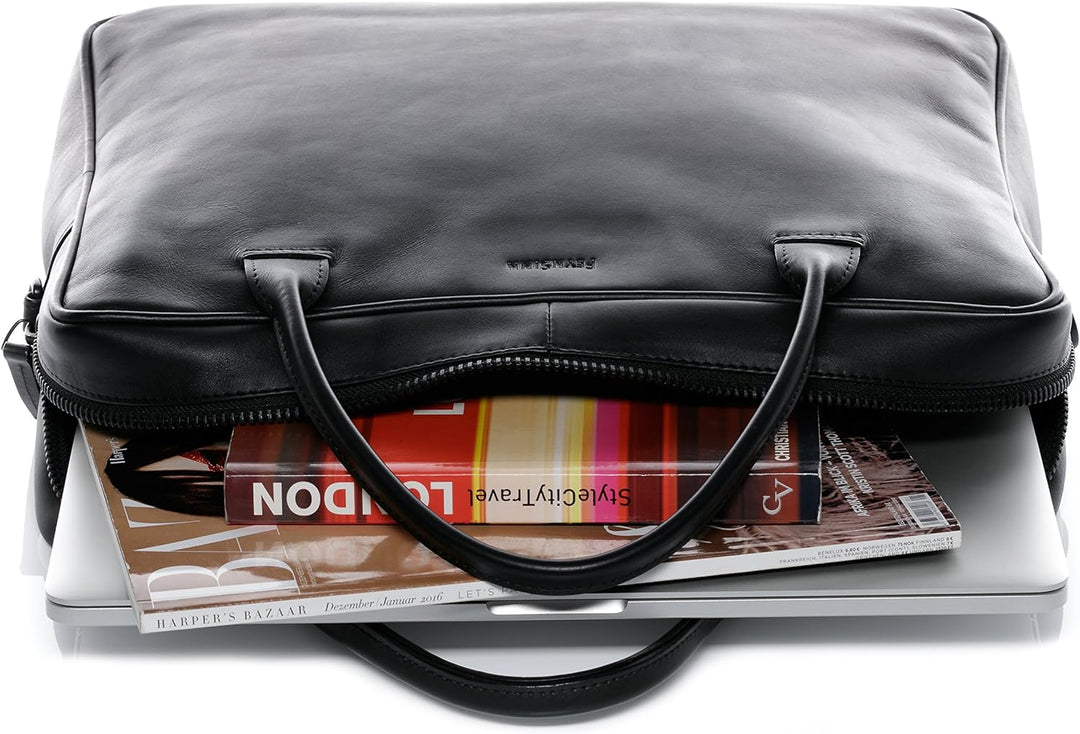 FEYNSINN BERLIN Laptoptasche FINN aus Premium Leder I Business-Tasche gross für Herren und Damen 15