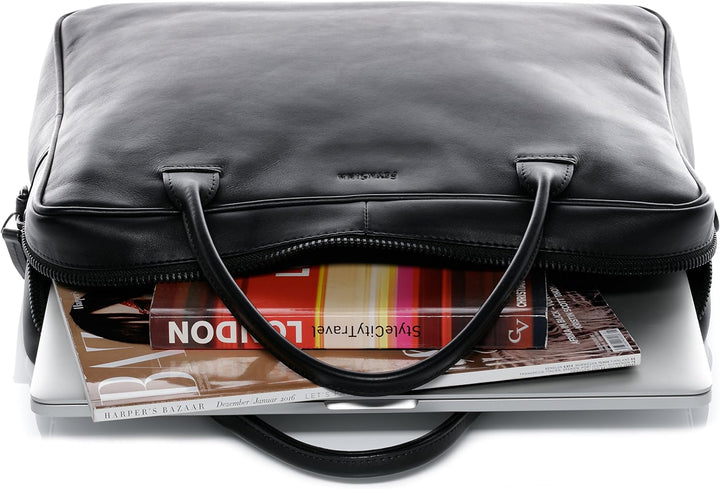 FEYNSINN BERLIN Laptoptasche FINN aus Premium Leder I Business-Tasche gross für Herren und Damen 15