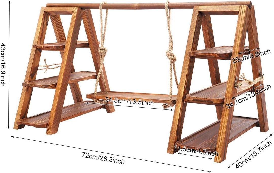 Cupcake Ständer Holz Tortenständer 3 Etagen mit lebensmittelechter Oberfläche Etagere 3 Etagen Holz