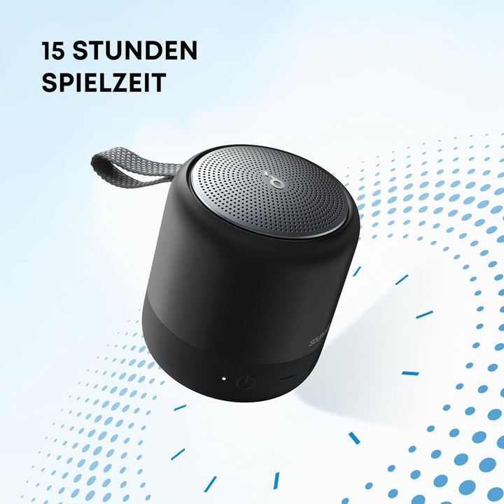 Anker Soundcore Mini 3, Bluetooth-Lautsprecher mit BassUp und PartyCast Technologie, USB-C, Wassersc