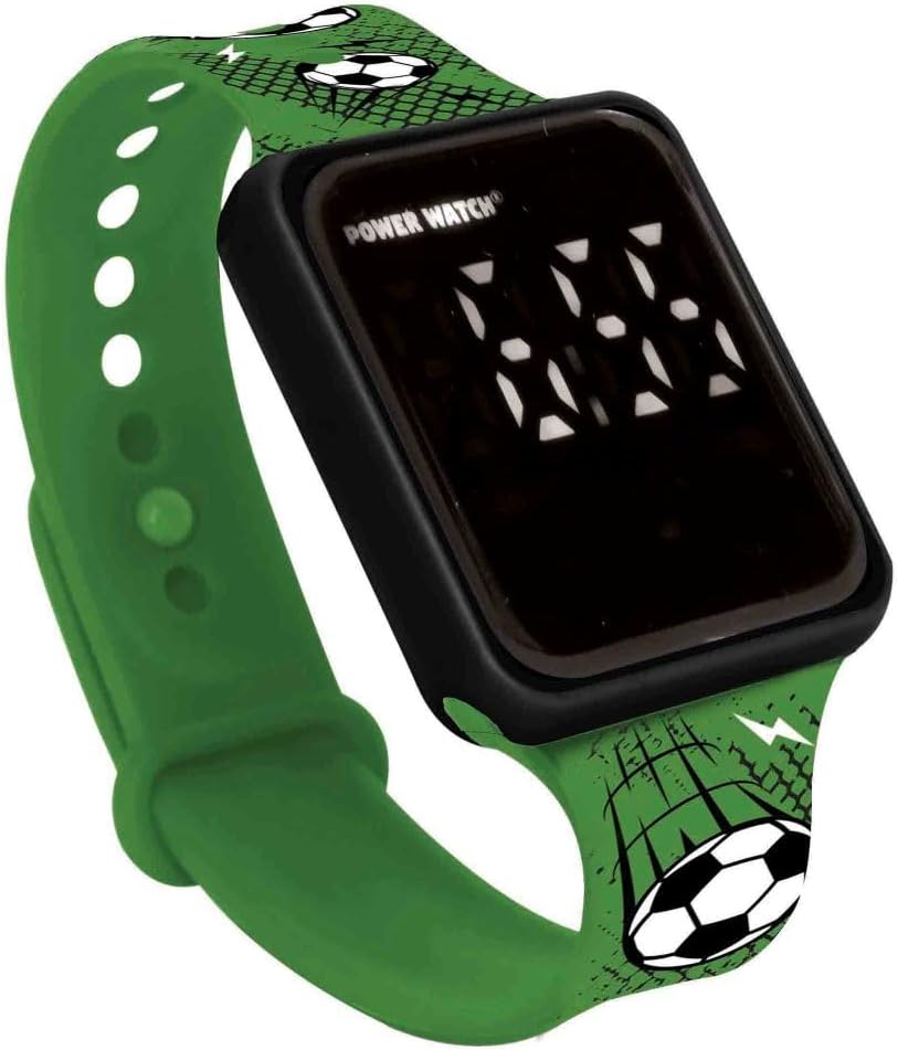 Lexibook, Fussball LED Digitaluhr, Kinder Digitale Sportuhr, 12/24h Anzeige, Alarm, Verstellbares Ar