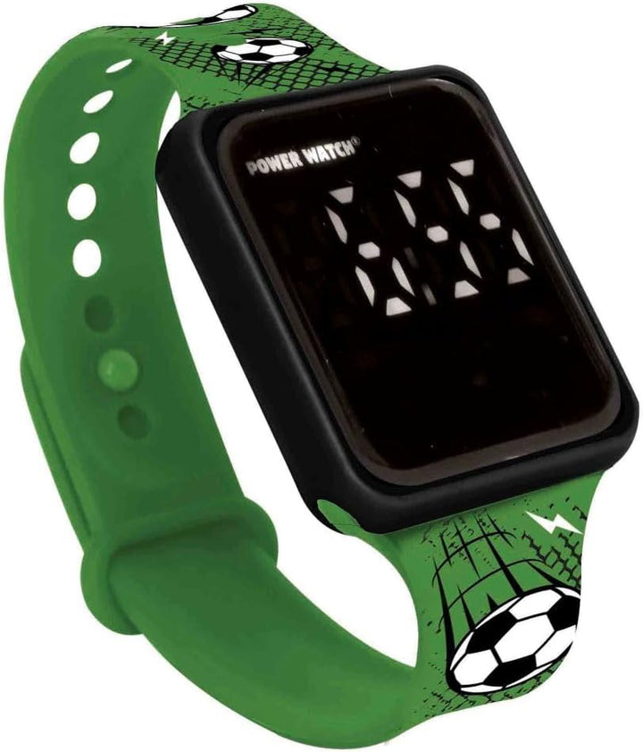 Lexibook, Fussball LED Digitaluhr, Kinder Digitale Sportuhr, 12/24h Anzeige, Alarm, Verstellbares Ar