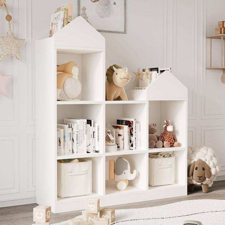 Garvee Spielzeug Aufbewahrung Organizer 7-Cubby Kinder Bücherregal Bücherregal Kleinkinder Spielhaus