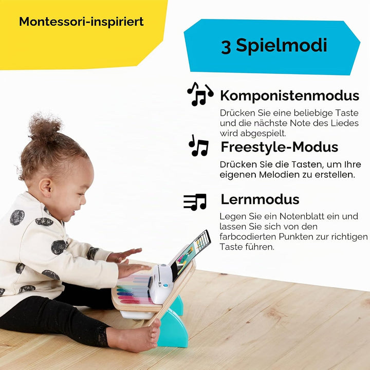 Baby Einstein, Hape, Holzspielzeug Magic Touch Piano , Musikspielzeug Klavier aus Holz für Kinder, M