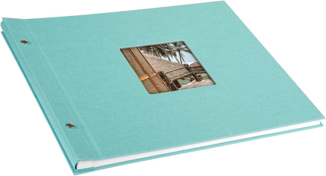 goldbuch 28807 Schraubalbum mit Fensterausschnitt, Bella Vista, 39 x 31 cm, Fotoalbum mit 40 weisse