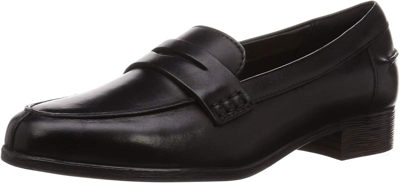 Clarks Damen Hamble Loafer 35.5 EU Schwarz Black Leather, 35.5 EU Schwarz Black Leather