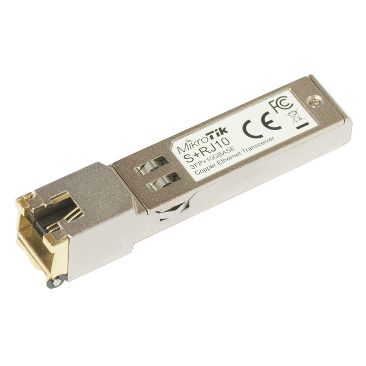 Mikrotik S+RJ10 Netzwerk-Sende-Empfangsmodul (10000 Mbit/s, SFP+, SFP+, Metall, 1 Stück)