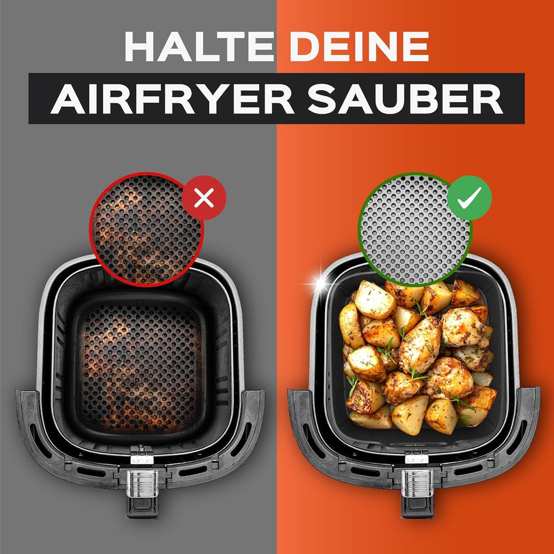 UNBOX 2PCS Silikonform Heissluftfritteuse für Philips XL 6,2L, 21cm Air Fryer Silikon Einsatz kompat