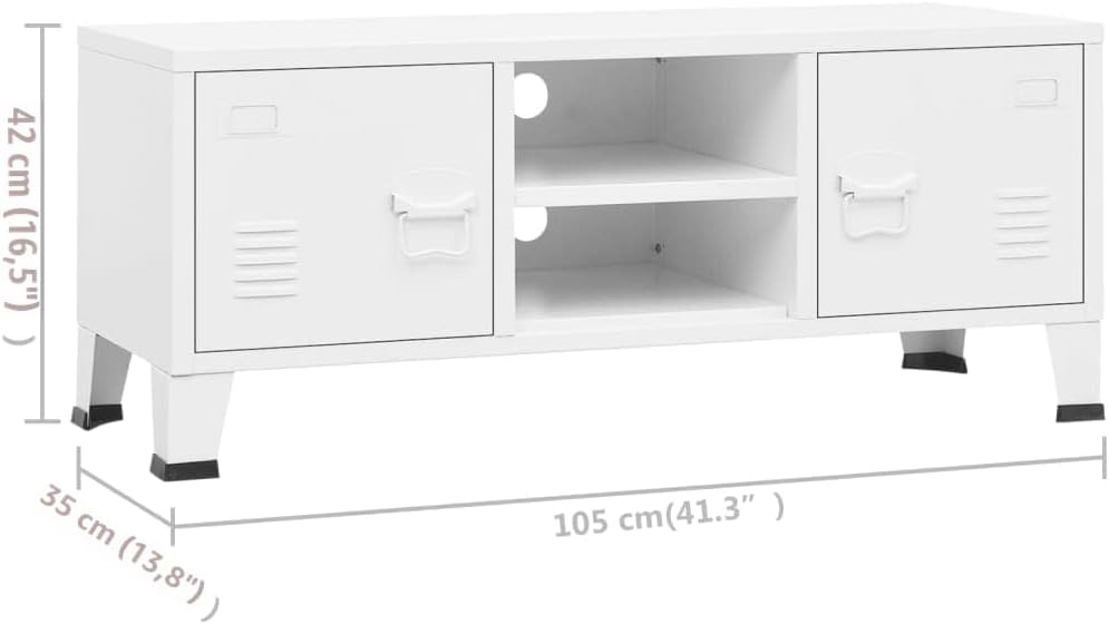 vidaXL TV Schrank Industrie-Stil Lowboard TV Möbel Tisch Board Sideboard Fernsehtisch Fernsehschrank
