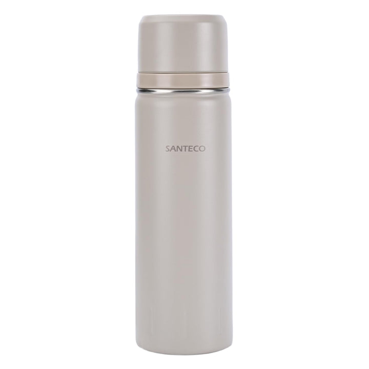 SANTECO Thermoskanne Thermosflasche Edelstahl 1l, 500ml, Auslaufsicher Isolierflasche mit Trinkbeche