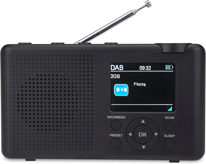 Reflexion TRA-23DAB Tragbares DAB-Radio mit Akku(UKW, DAB, DAB+, RDS, Farbdisplay, Bluetooth, Kopfhö