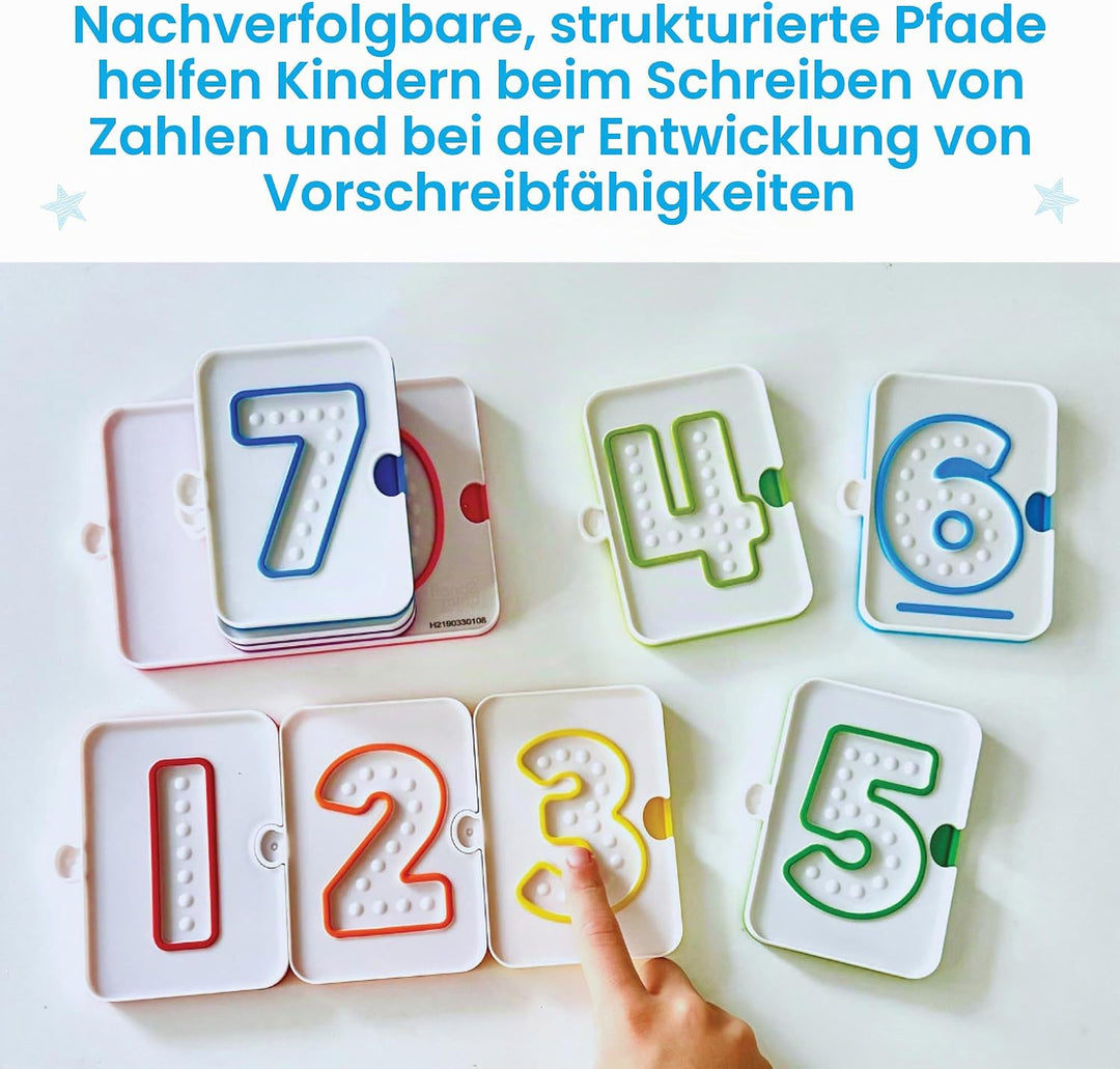 Learning Resources Sensorische Zahlentafeln, Lernspielzeug für Kinder ab 3 Jahren, Fingerspurentafel