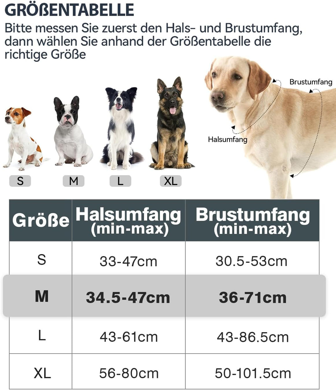 Joytale Hundegeschirr mittelgrosse Hunde, reflektierendes Geschirr Hund,luftdurchlässige Hundegeschi