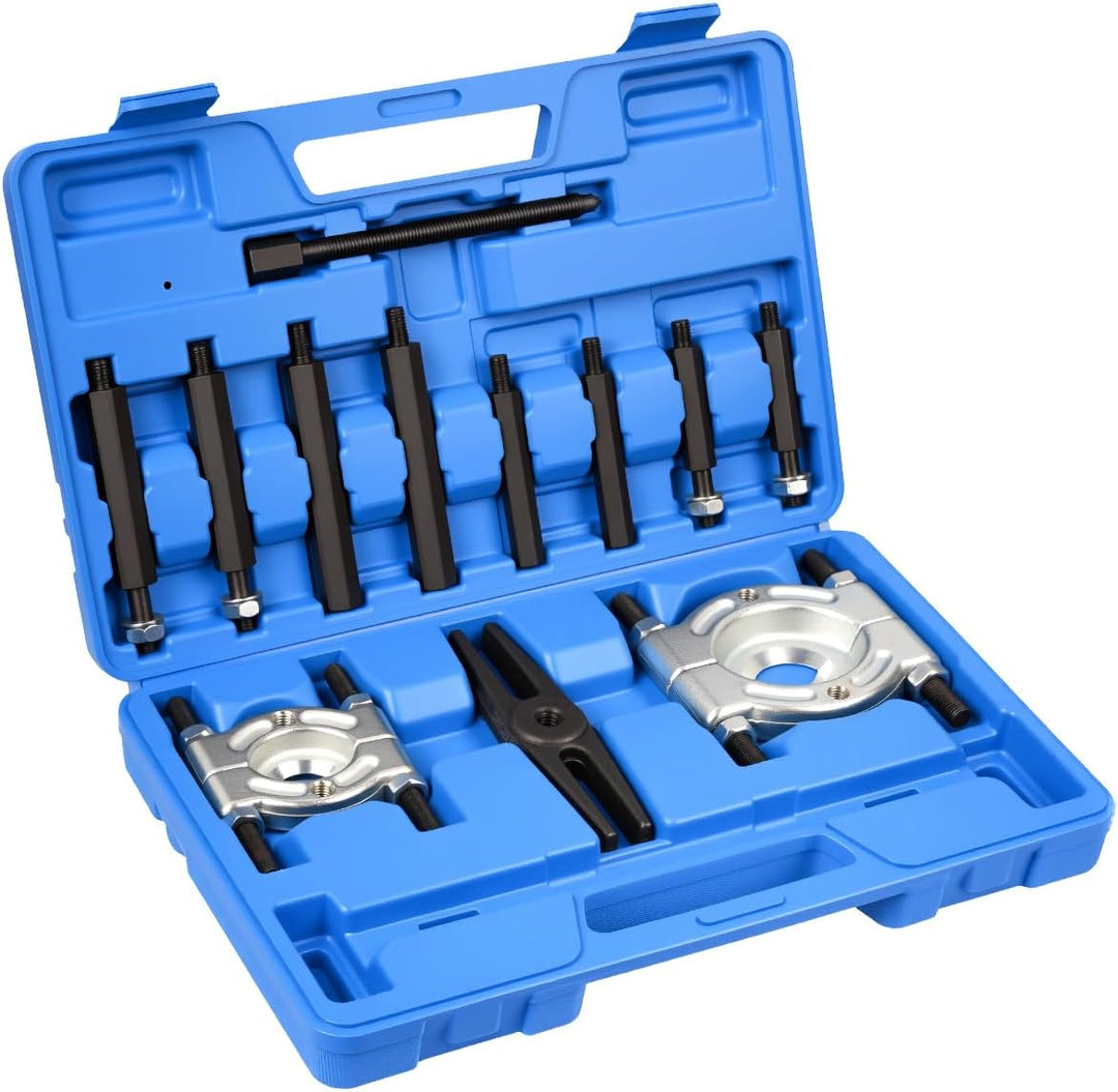 DAYUAN 12 TLG Lagerabzieher Set Polradabzieher Trennmesser Satz Lager Abzieher inkl. Koffer Blau, Bl