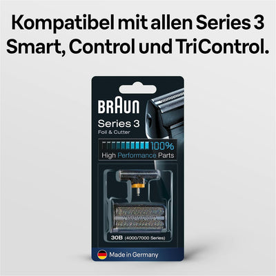 Braun Ersatzscherteil 30 B Schwarz, Kompatibel mit Series 3 Rasierern