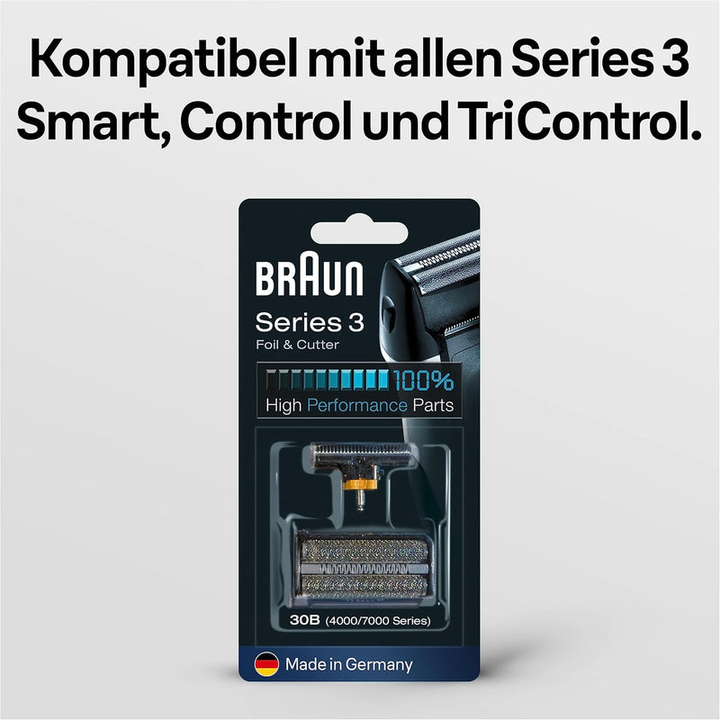 Braun Ersatzscherteil 30 B Schwarz, Kompatibel mit Series 3 Rasierern