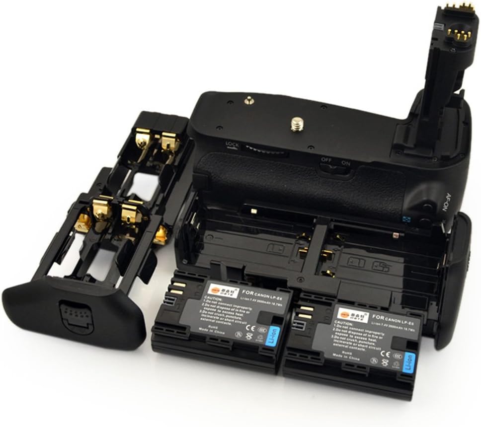 DSTE® Batterie Griff für Canon EOS 60D SLR Digital Kamera als BG-E9 mit (2 packung) LP-E6