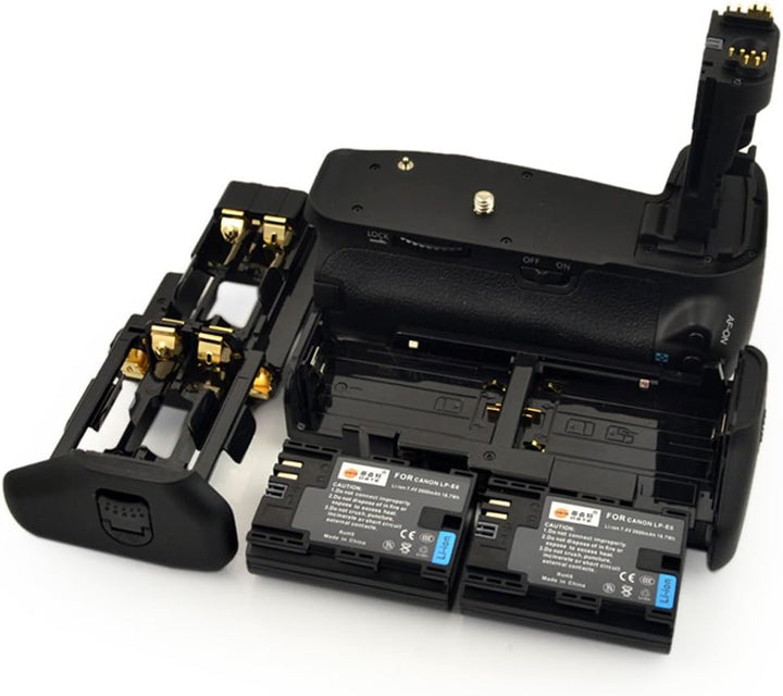 DSTE® Batterie Griff für Canon EOS 60D SLR Digital Kamera als BG-E9 mit (2 packung) LP-E6