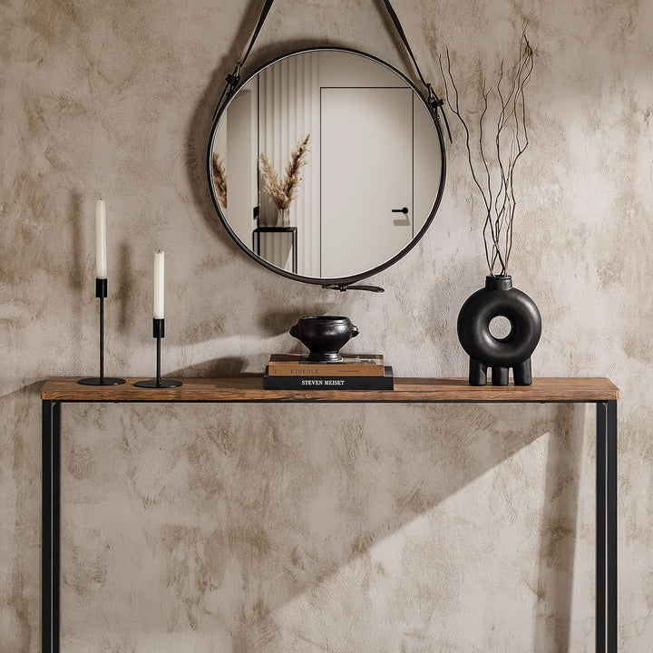 SoBuy Konsolentisch Schmal Flurtisch – Konsolentische Fürs Wohnzimmer, Vintage Metall Sideboard, Rob
