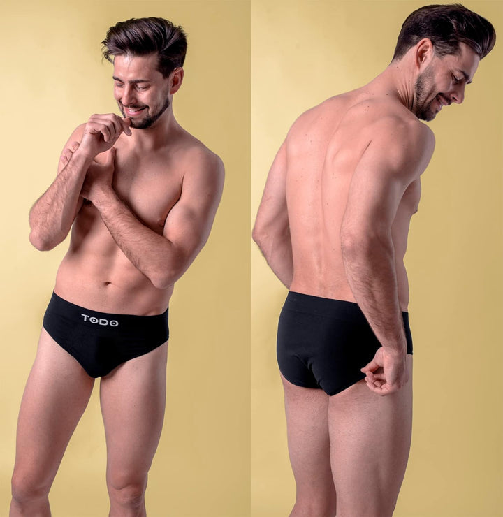 TODO Elastisch Sport Herren Slip (3er Pack) Atmungsaktiv Sportunterwäsche, Unterhosen Männer Slip oh