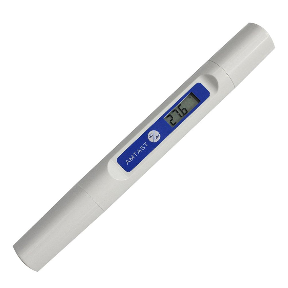 AMTAST Tragbarer Stift-pH-Meter für Oberflächen-Flachstift-pH-Tester mit Temperaturanzeige, keine Ka